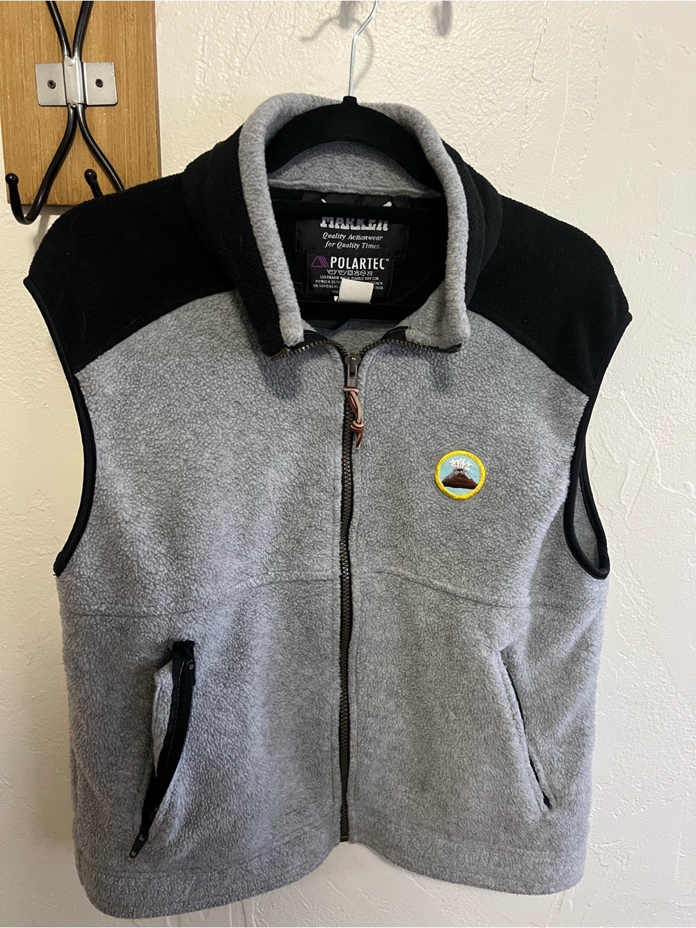 Marker Gray and Black Polartec Fleece Vest